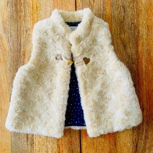 Zara kids faux fur vests for 12/18 months